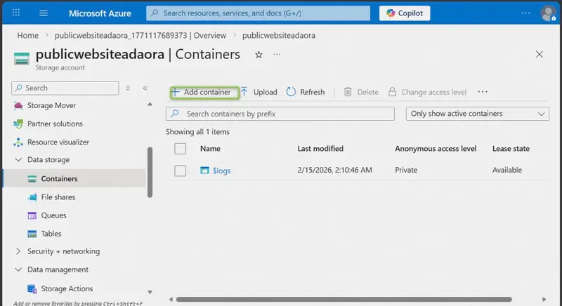 + container