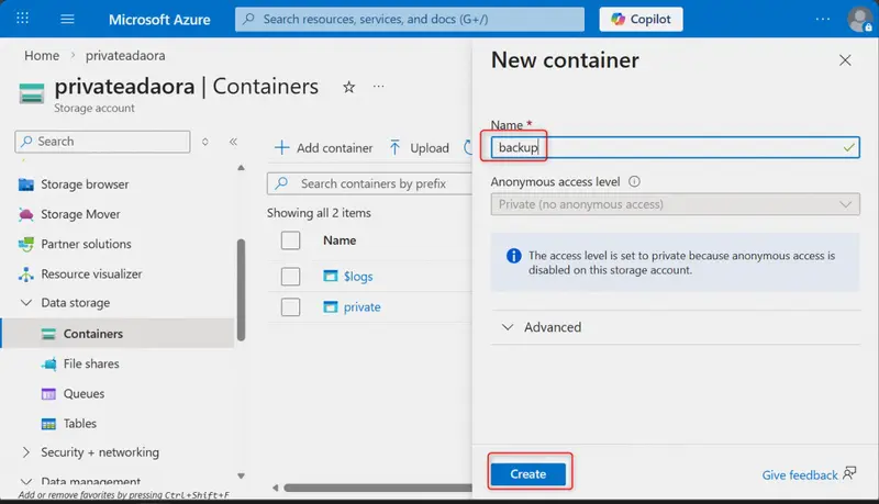 backup container