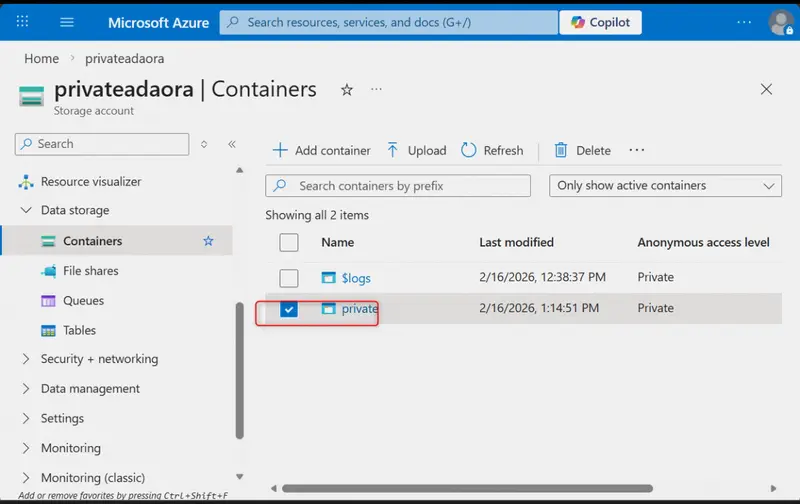 Select container