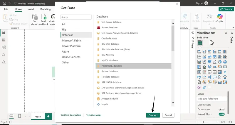 select PostgreSQL Database