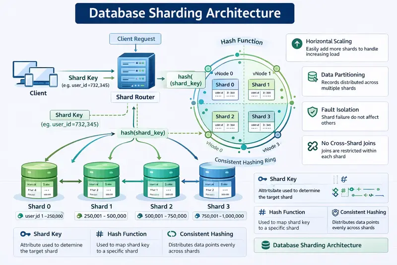 Database sharding architecture diagram