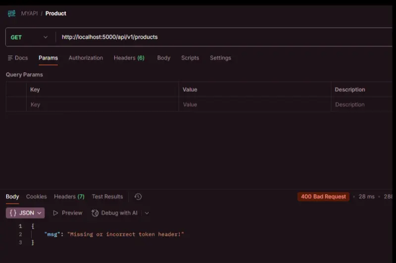 An image showing an unauthorized error message