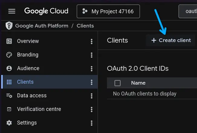 create oauth2.0 client