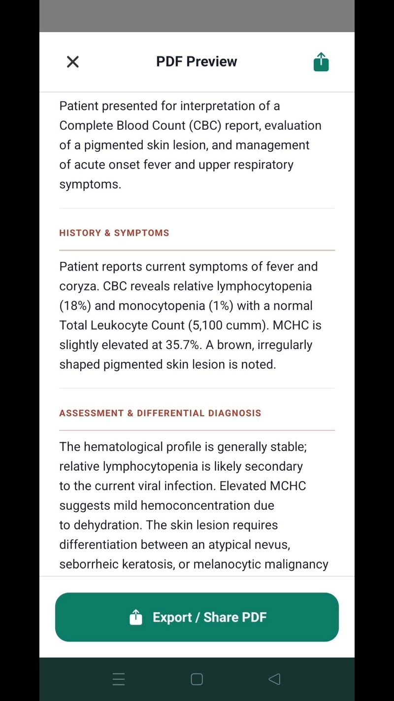PDF Clinical Report