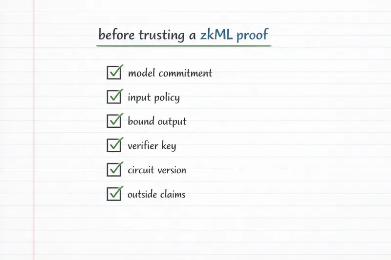 zkML developer checklist